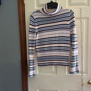 Vintage-Covington-turtleneck sweater-size small-candy striped. 100% cott…
